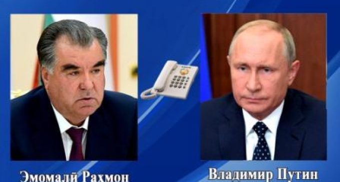 President Emomali Rahmon Had a Telephone Conversation with the Russian President Vladimir Putin
