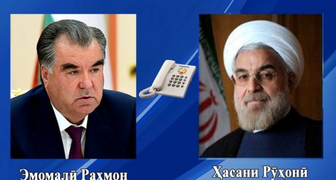 President of Tajikistan Had a Telephone Conversation with His Iranian Counterpart